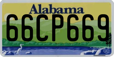 AL license plate 66CP669