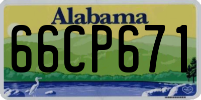 AL license plate 66CP671