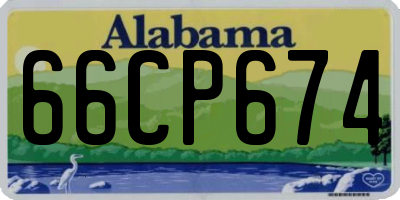 AL license plate 66CP674