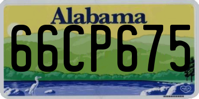 AL license plate 66CP675