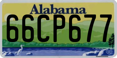 AL license plate 66CP677