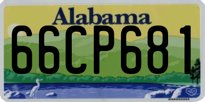 AL license plate 66CP681
