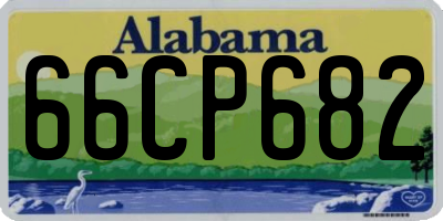 AL license plate 66CP682