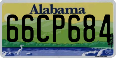 AL license plate 66CP684