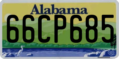 AL license plate 66CP685