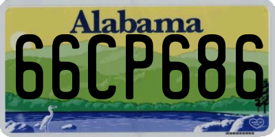 AL license plate 66CP686