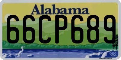 AL license plate 66CP689