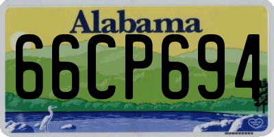 AL license plate 66CP694