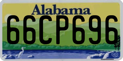 AL license plate 66CP696