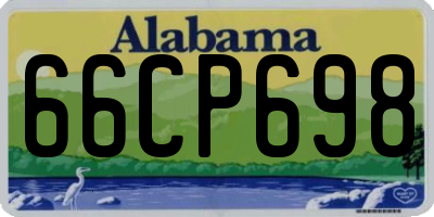 AL license plate 66CP698