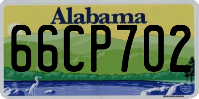AL license plate 66CP702