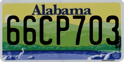 AL license plate 66CP703