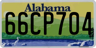 AL license plate 66CP704