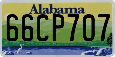AL license plate 66CP707