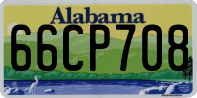 AL license plate 66CP708