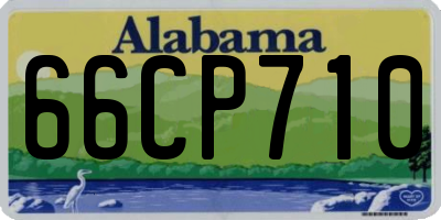 AL license plate 66CP710
