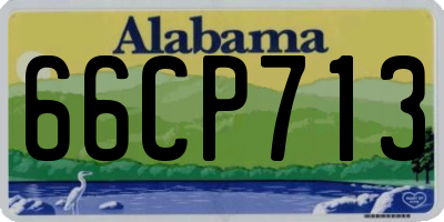 AL license plate 66CP713