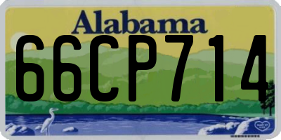 AL license plate 66CP714