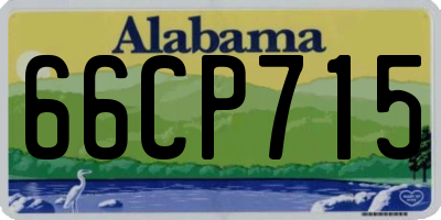 AL license plate 66CP715