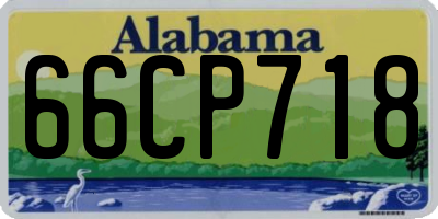 AL license plate 66CP718