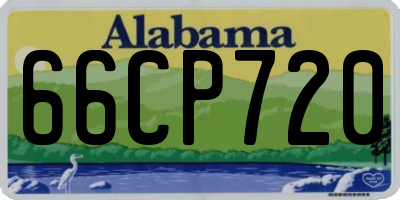 AL license plate 66CP720