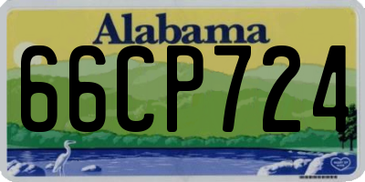 AL license plate 66CP724