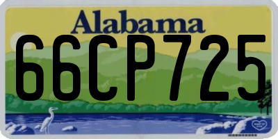 AL license plate 66CP725