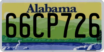 AL license plate 66CP726