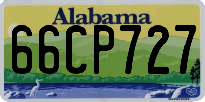 AL license plate 66CP727