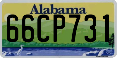 AL license plate 66CP731