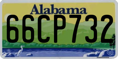 AL license plate 66CP732
