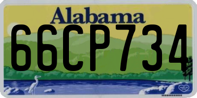 AL license plate 66CP734