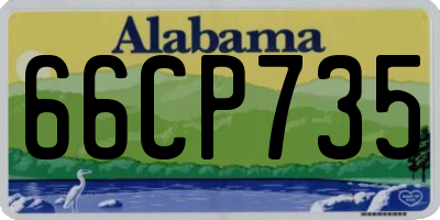 AL license plate 66CP735