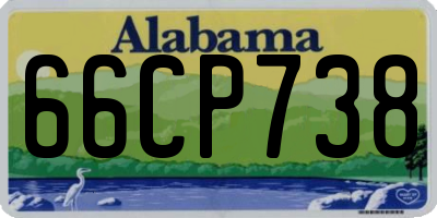 AL license plate 66CP738