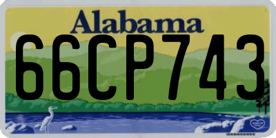 AL license plate 66CP743