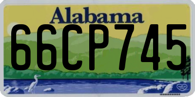 AL license plate 66CP745