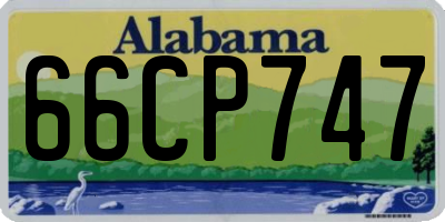AL license plate 66CP747