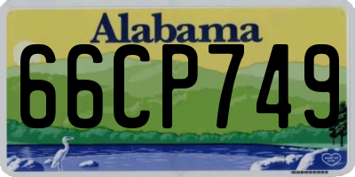 AL license plate 66CP749