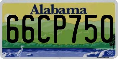AL license plate 66CP750