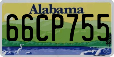 AL license plate 66CP755