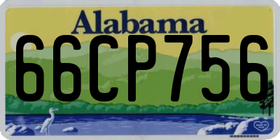 AL license plate 66CP756