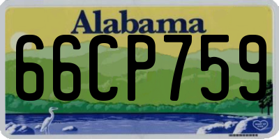 AL license plate 66CP759