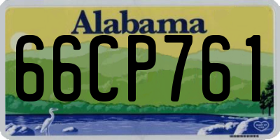 AL license plate 66CP761