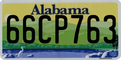 AL license plate 66CP763