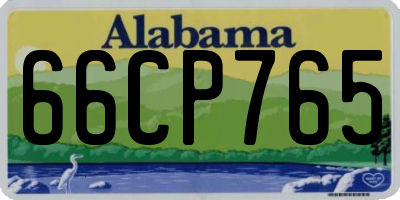 AL license plate 66CP765