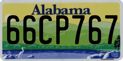 AL license plate 66CP767