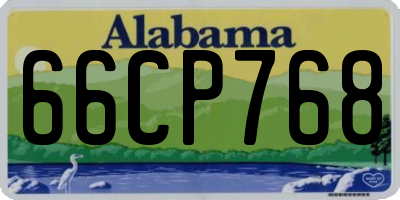 AL license plate 66CP768