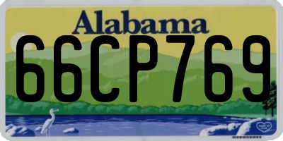 AL license plate 66CP769
