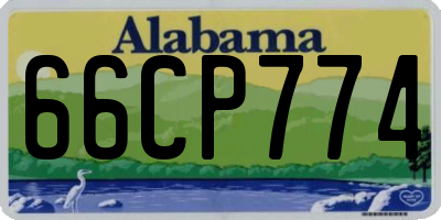 AL license plate 66CP774