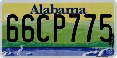 AL license plate 66CP775
